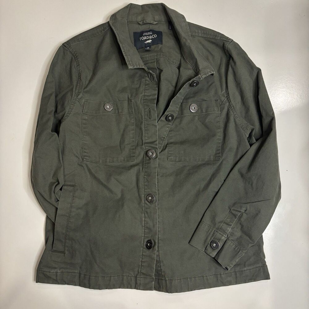 Toad & Co Women’s Earthworks Huxley Jacket Green Organic Cotton Gorpcore M